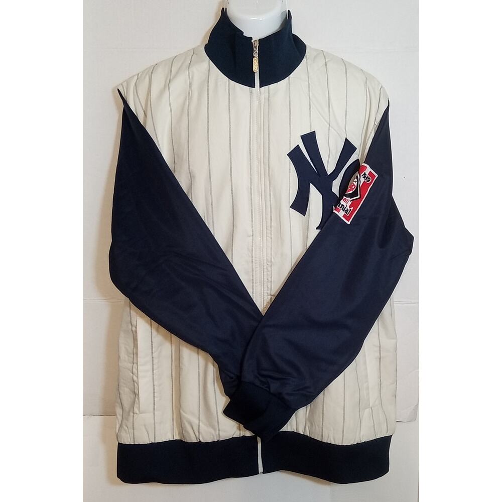 New York Yankees Logo Pin Strip Full Zip Jacket 2XL